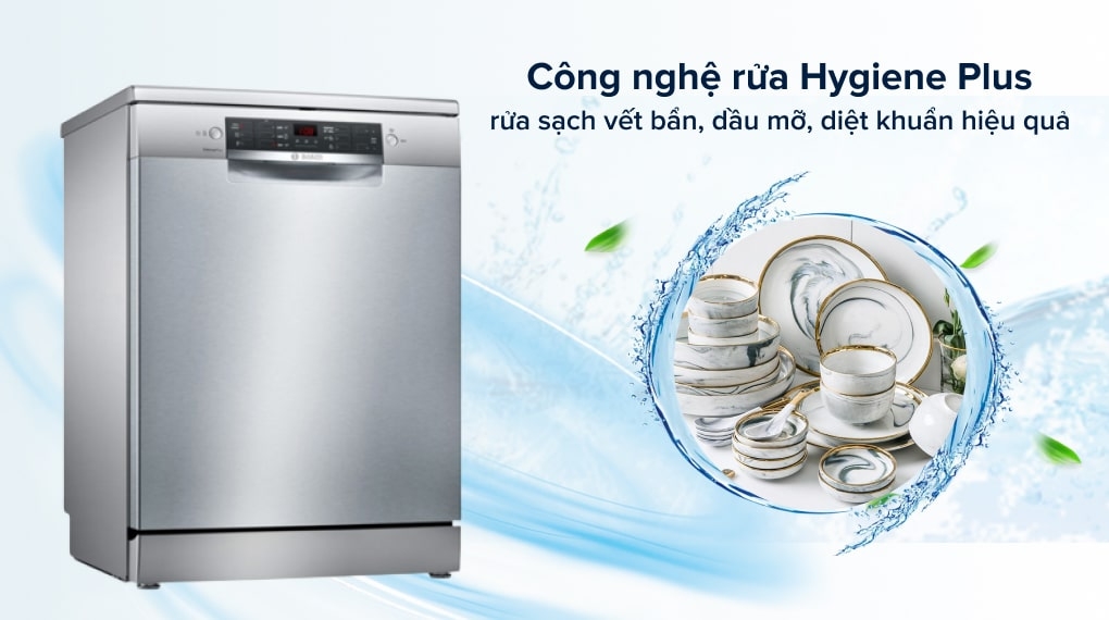 HygienePlus - Công nghệ rửa diệt khuẩn tăng cường trên máy rửa bát Bosch là gì? 2