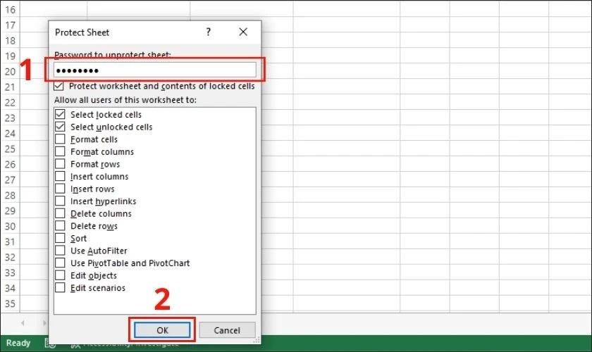 Bạn có thể sử dụng mật khẩu hoặc bỏ qua