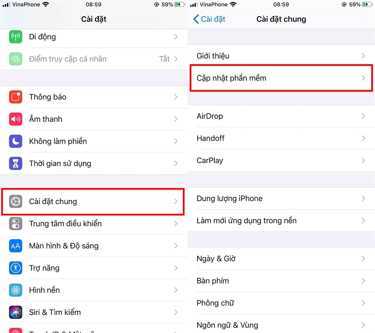 iPhone vào ứng dụng bị thoát ra 8