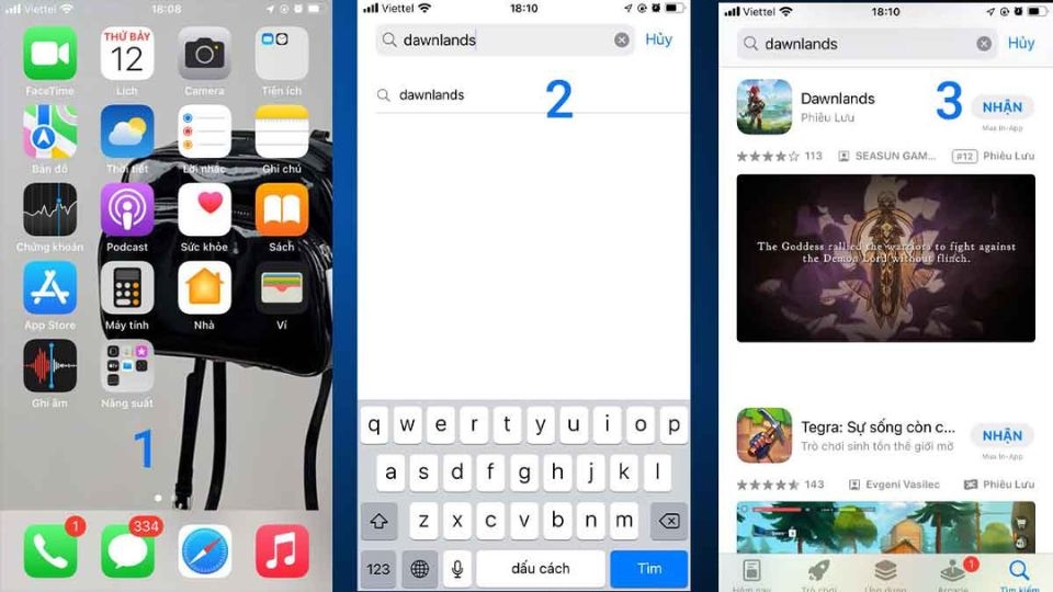 Cách tải Dawnlands chi tiết trên điện thoại iOS