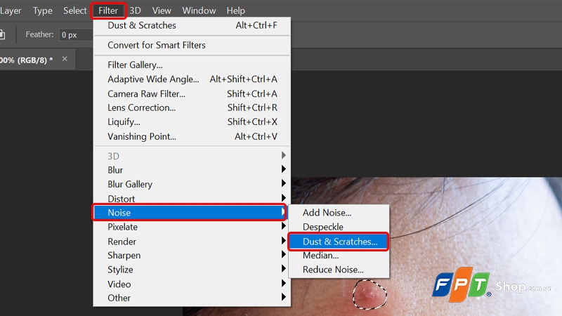 Cách xóa mụn trong Photoshop - hình 3