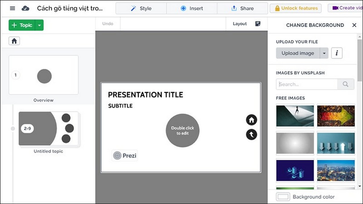gõ tiếng Việt trong Prezi - hình 15