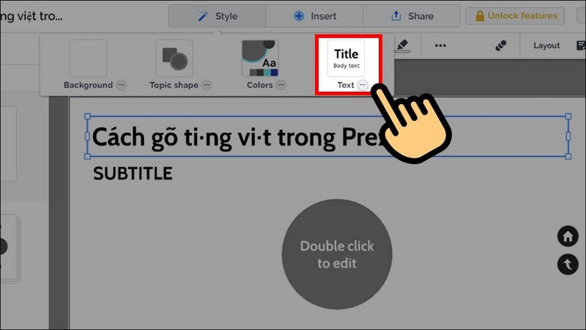 gõ tiếng Việt trong Prezi - hình 17
