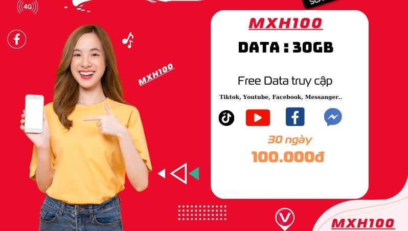 gói xem YouTube, TikTok Viettel 4