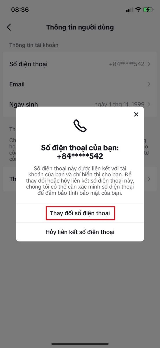cách đổi số điện thoại trên TikTok - hình 6