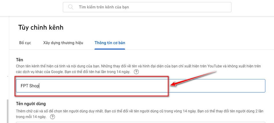 Đổi tên kênh YouTube - Ảnh 06