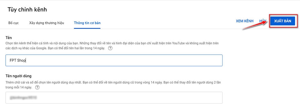 Đổi tên kênh YouTube - Ảnh 07
