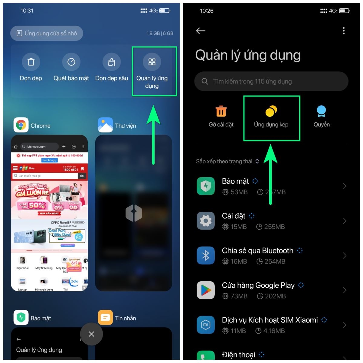ứng dụng kép xiaomi 5
