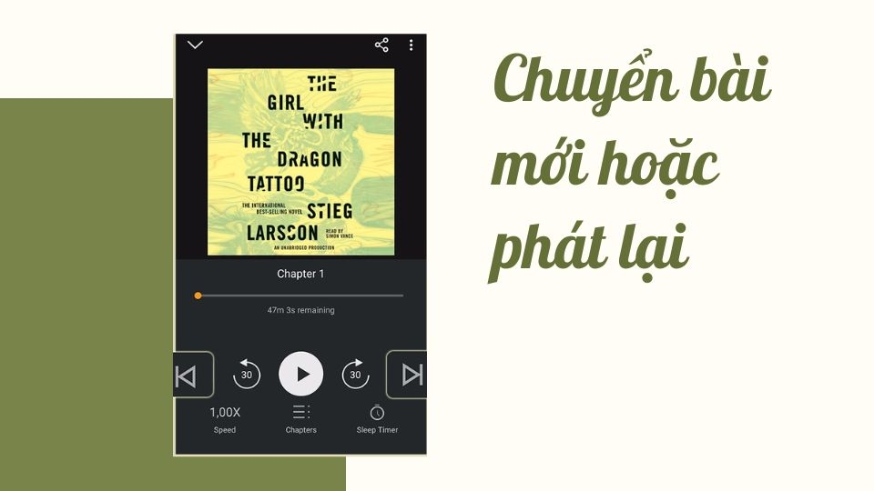 Chuyển bài mới hoặc phát lại