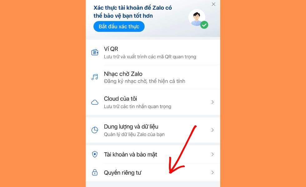 Quyền riêng tư Zalo