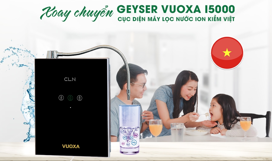 Máy lọc nước Geyser Vuoxa i5000 sử dụng công nghệ điện phân không màng ngăn