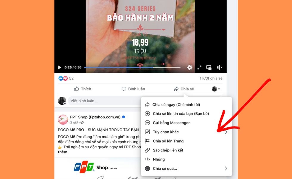 cách chia sẻ bài viết trên Facebook