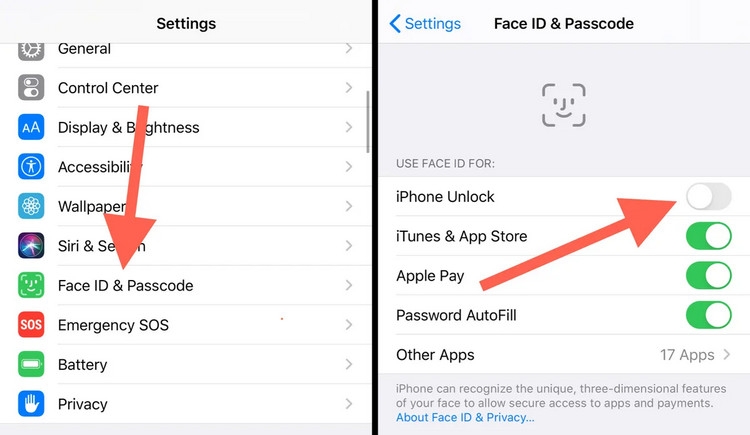 Face ID không định vị được khuôn mặt (4)