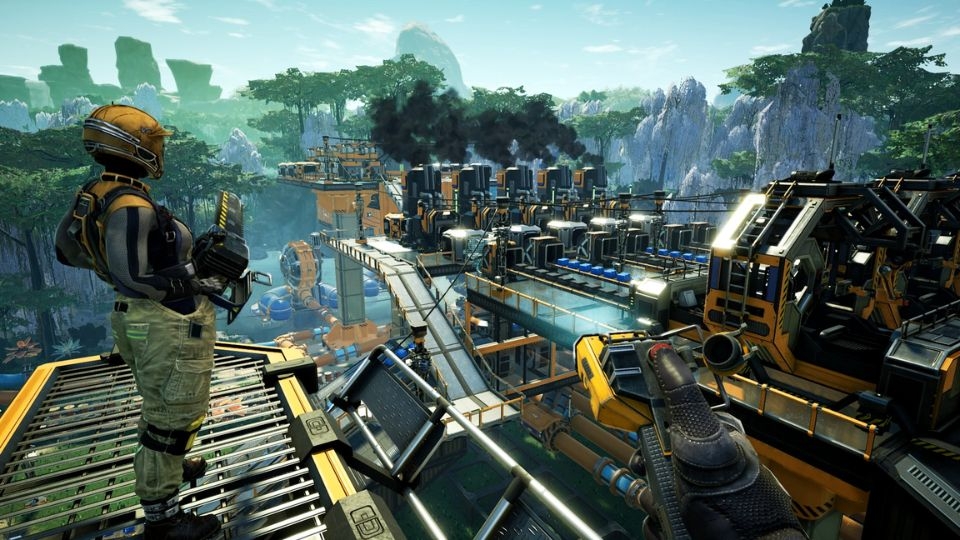 Mục tiêu lớn trong game Satisfactory là bạn phải hoàn thiện được Space Elevator