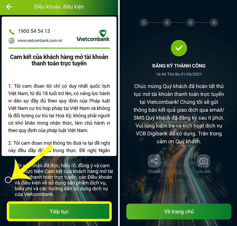 đăng ký tài khoản vietcombank hình 8.8