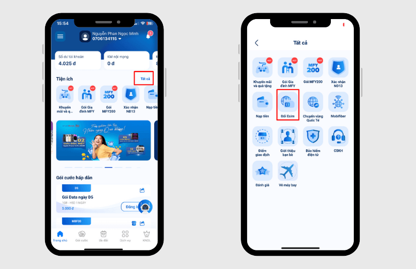 Cách đăng ký eSIM 8