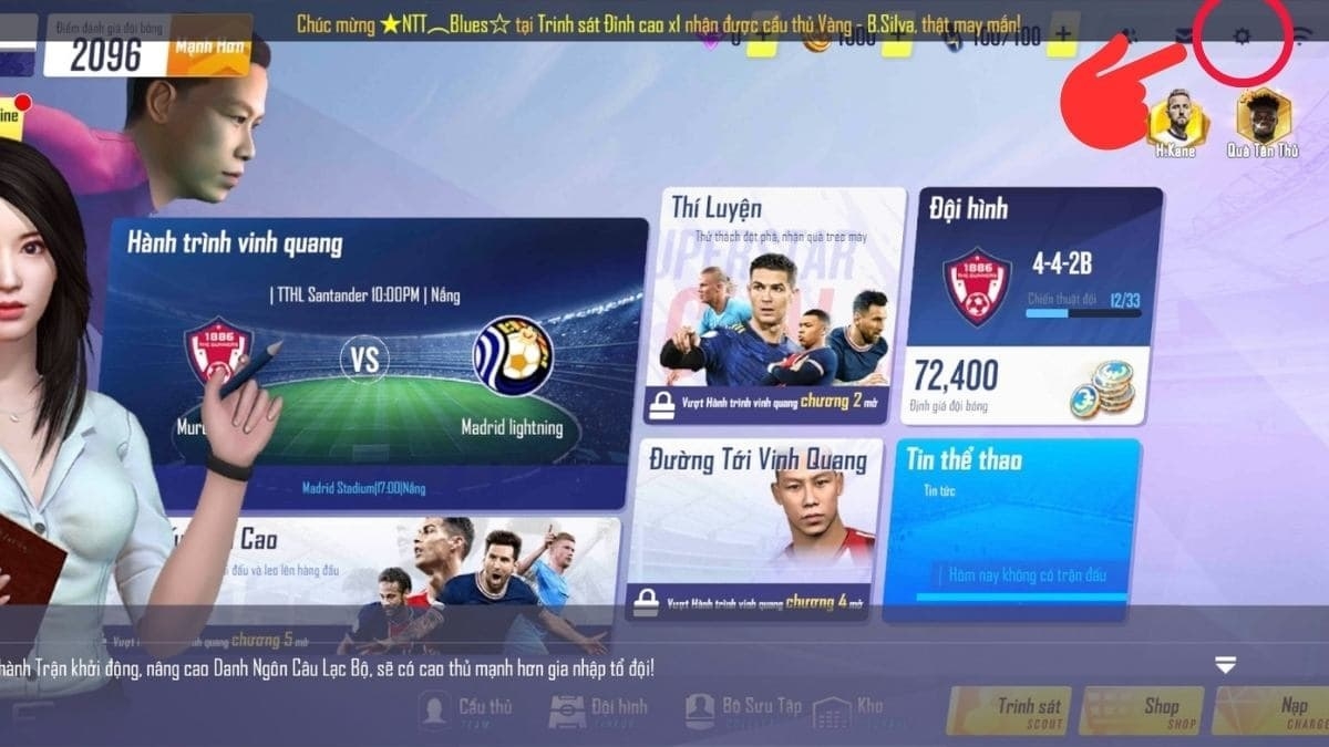 Football Pro VTC nhập code bước 2