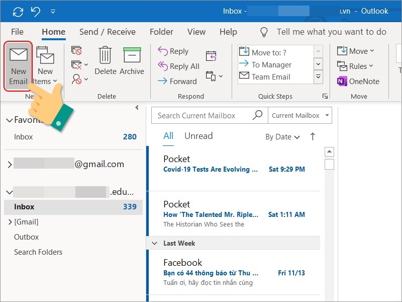 cách sử dụng outlook hình 9.5
