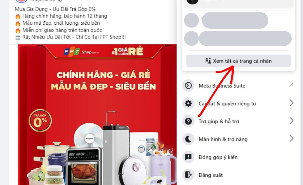 Xem tất cả trang cá nhân