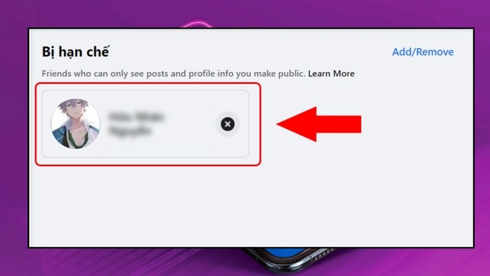 Xem danh sách những người bị hạn chế trên Facebook
