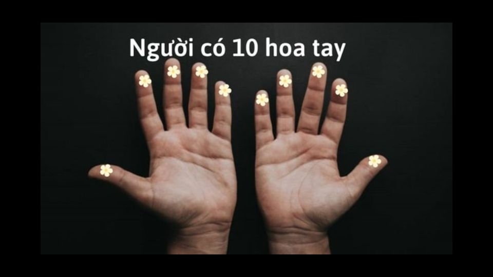 10 hoa tay trên ngón tay