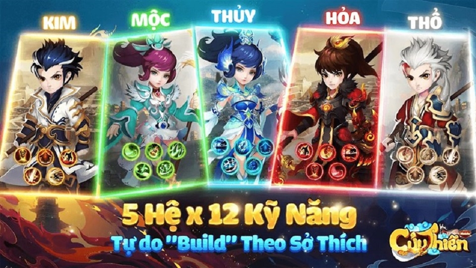 Ngũ hành tương khắc chỉ có ở cửu thiên Mobile