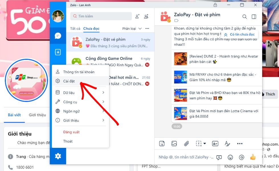 cài đặt Zalo trên máy tính