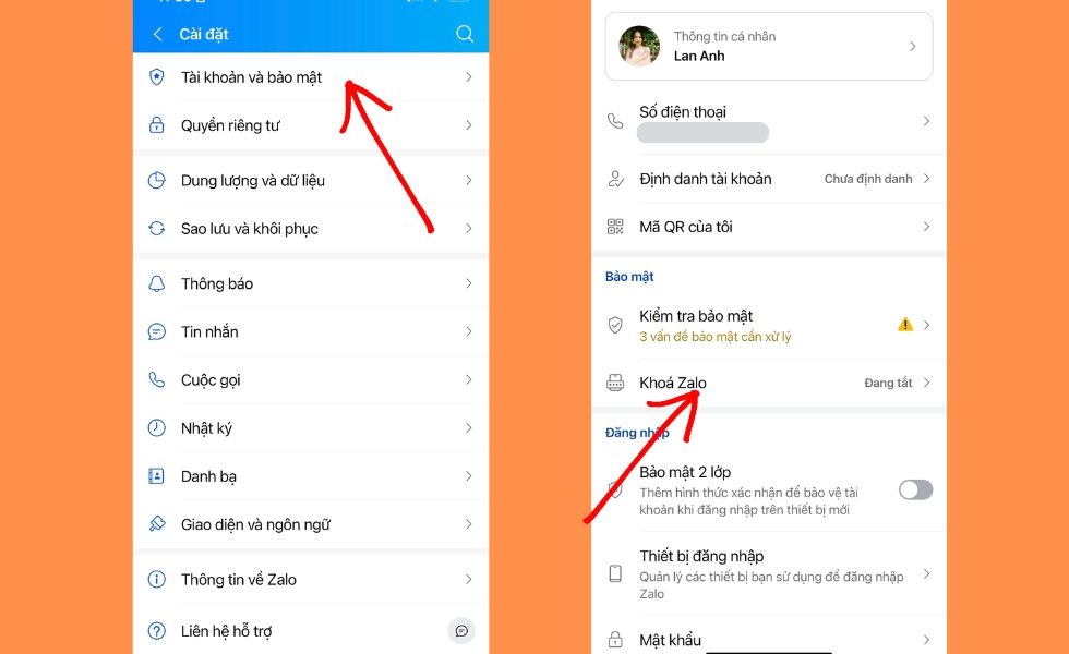 Tài khoản và bảo mật trên Zalo