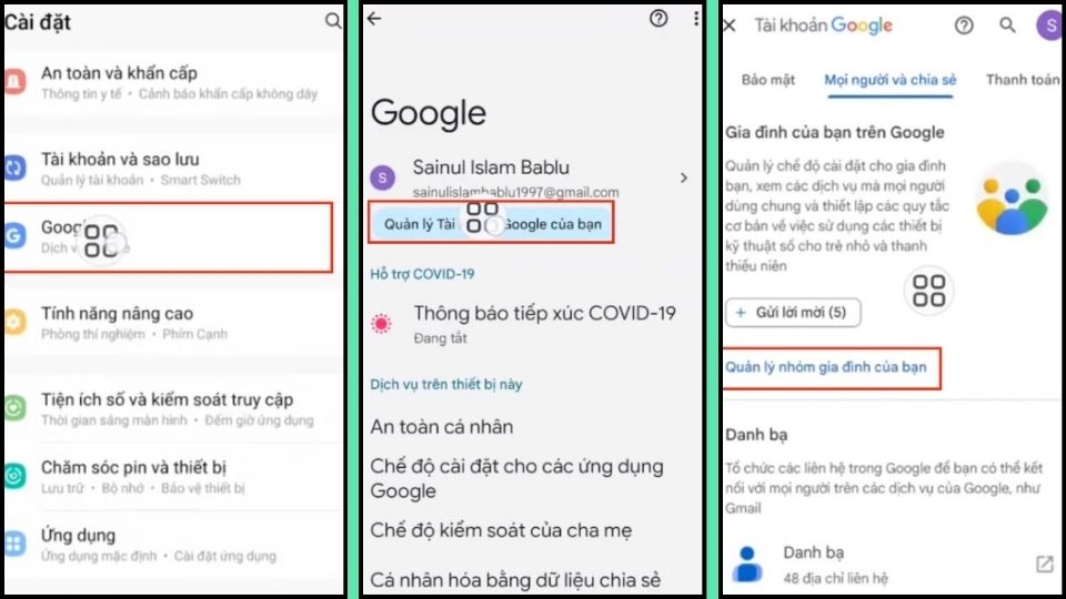 Vô hiệu hóa quyền kiểm soát của cha mẹ trên Google