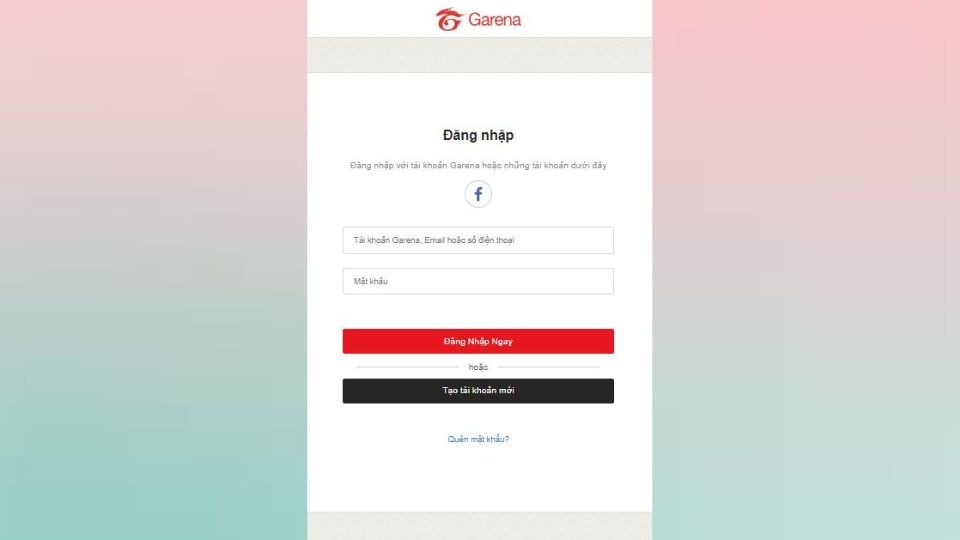 Đăng nhập vào game FC Online qua Facebook