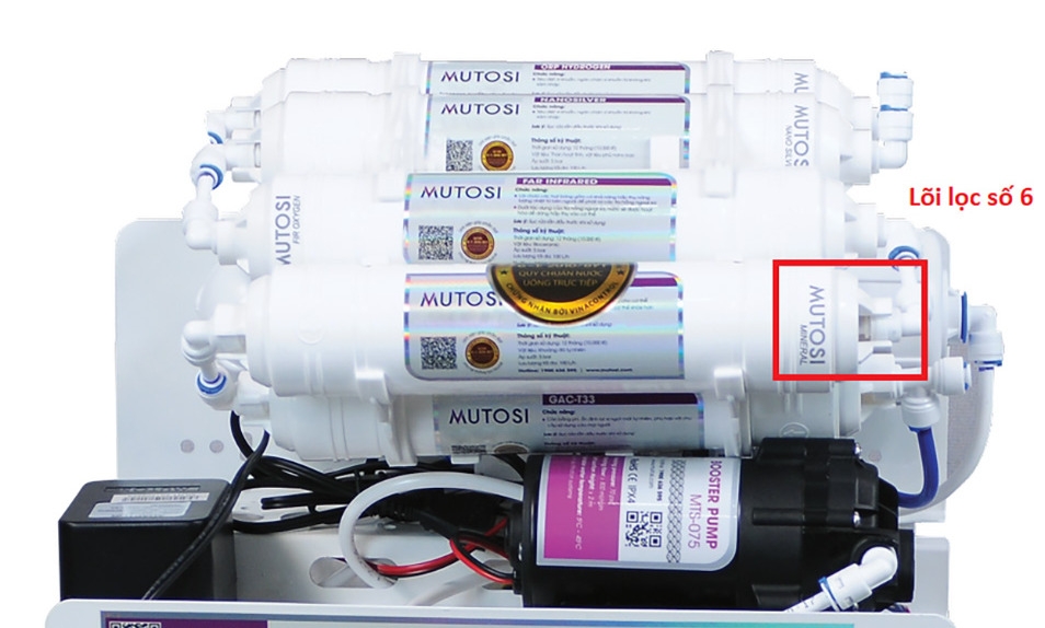 Vị trí lõi lọc số 6