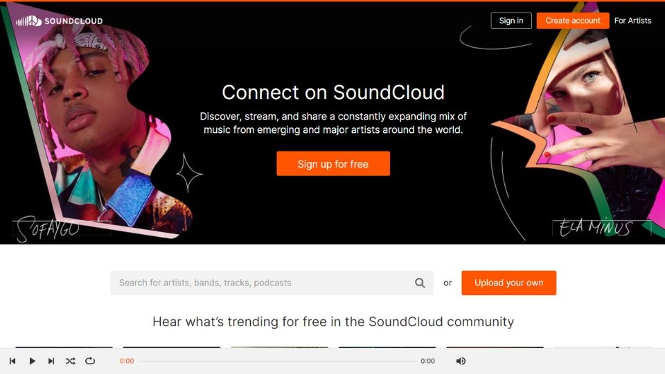 Kho nhạc không bản quyền SoundCloud