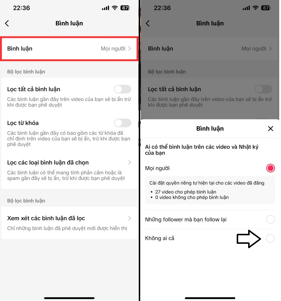 Cách tắt bình luận khi xem livestream TikTok 4