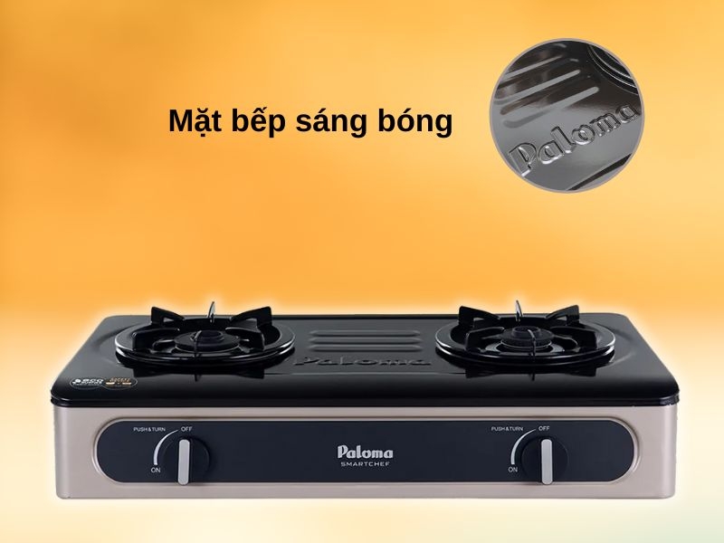 Ngoại hình sáng bóng của bếp ga Paloma