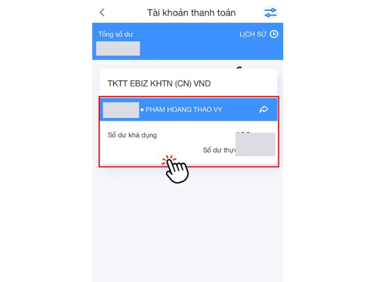 xem lịch sử giao dịch ACB (hình 5)