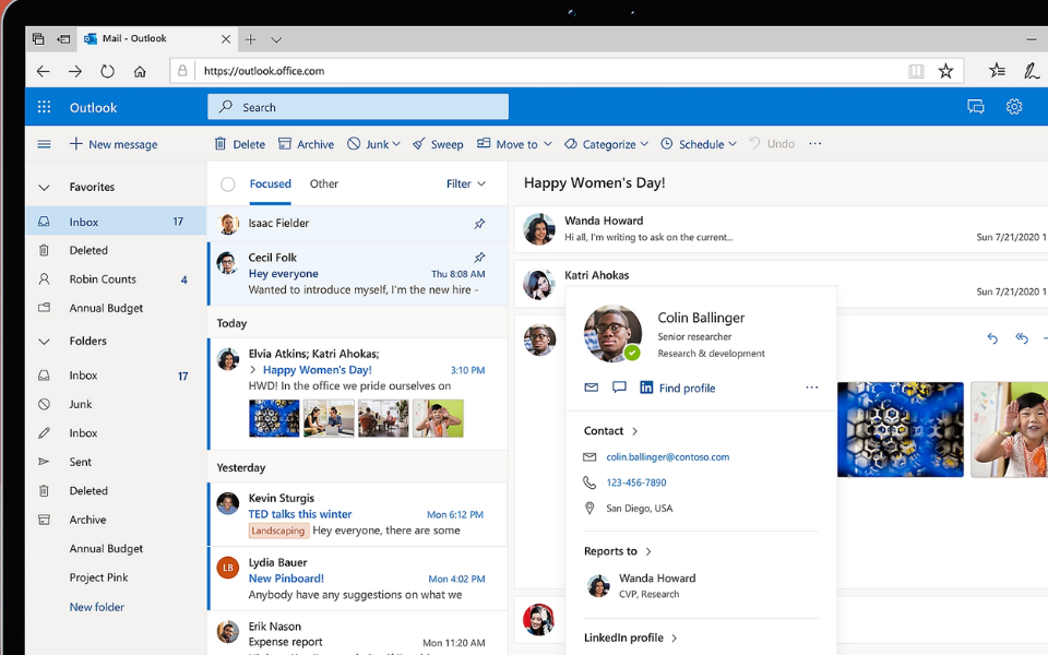 Sử dụng Outlook online