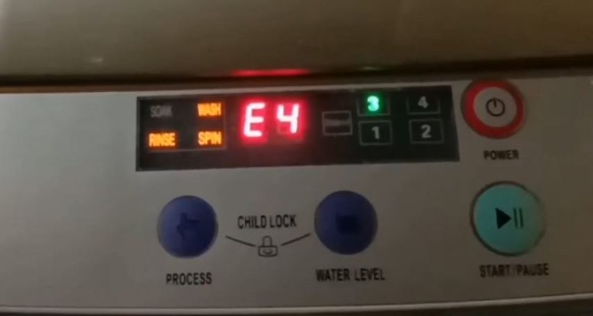 Lỗi E4 máy giặt Aqua 2