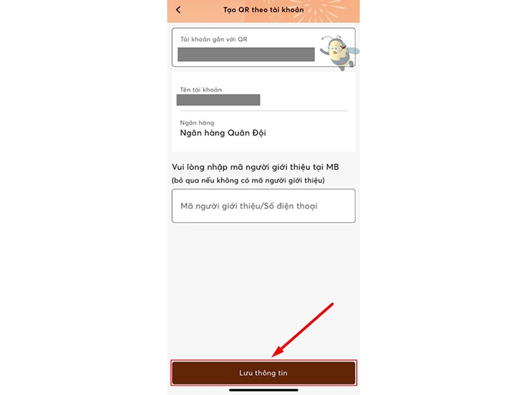 Cách lấy mã QR ngân hàng MB (hình 8)