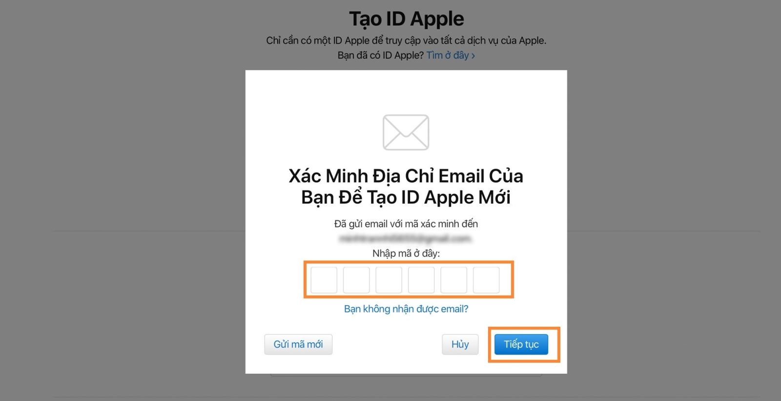 chuyển appstore sang hàn xác minh email