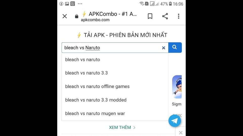 C ch t i naruto vs bleach 3 3 apk tr n android ios v pc