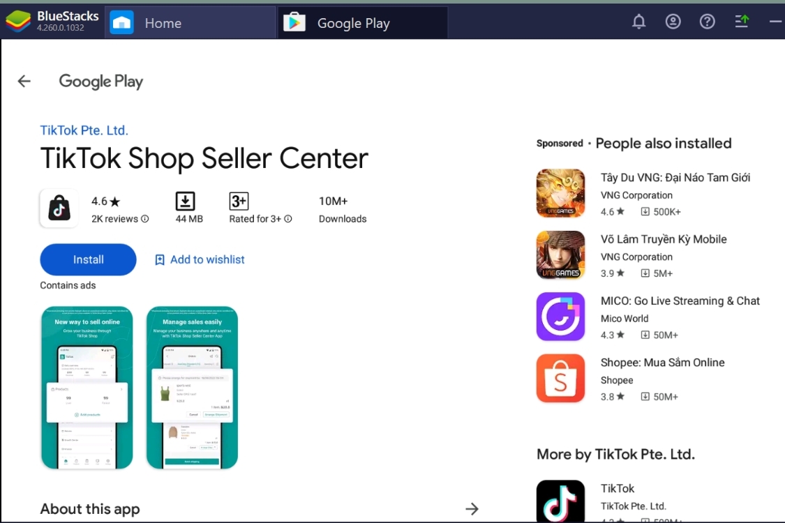 Cách tải TikTok Seller về máy tính 1