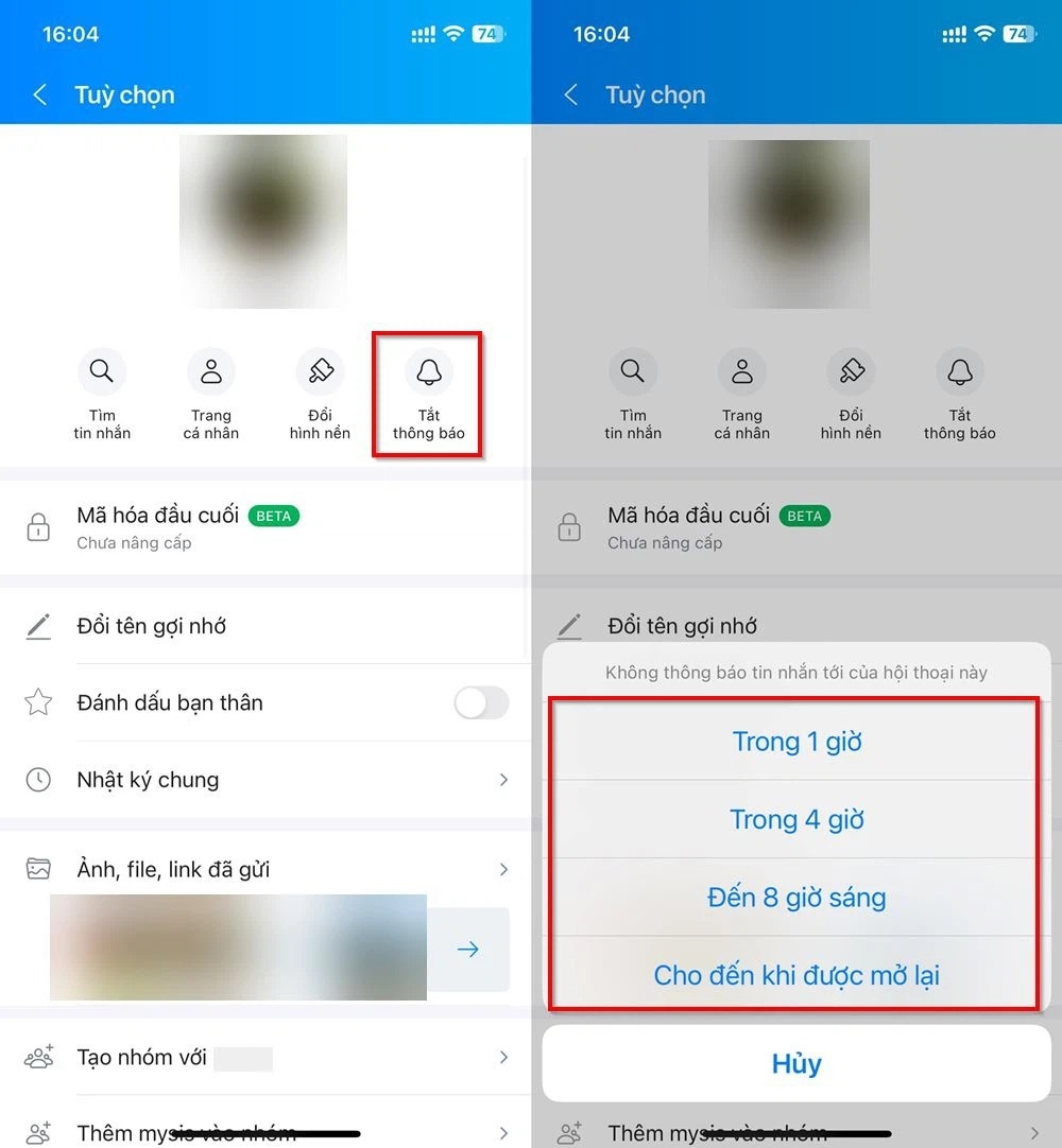 Cách tắt thông báo tin nhắn Zalo (hình 3)