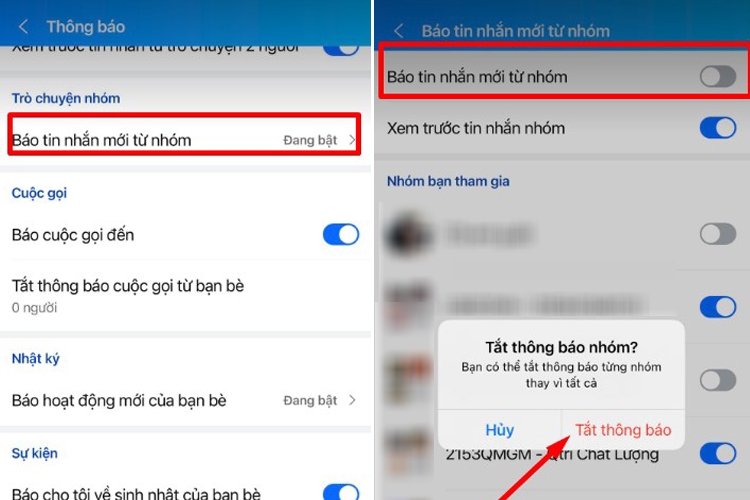 Cách tắt thông báo tin nhắn Zalo (hình 8)
