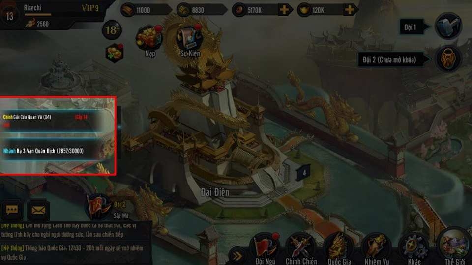 Nhiều cấp độ thi đấu đặc trưng