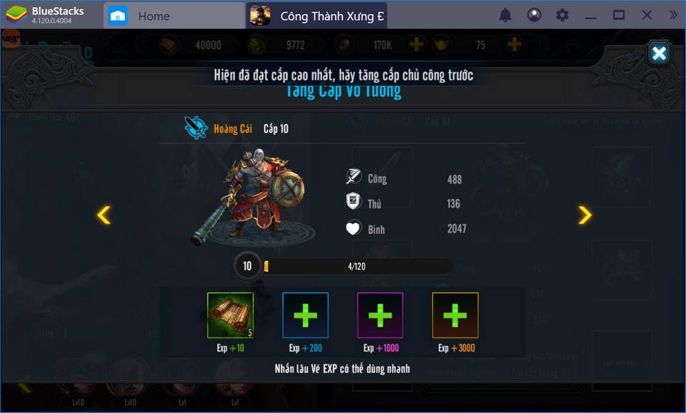 Xác nhận các hoạt động xây dựng đế chế