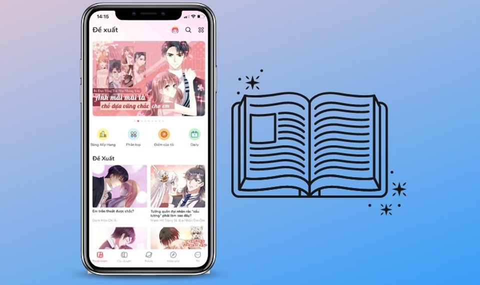 Nhiều câu chuyện hấp dẫn trên app