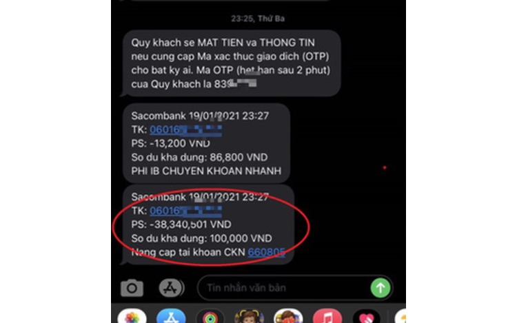 xem lịch sử giao dịch Sacombank Pay (hình 7)