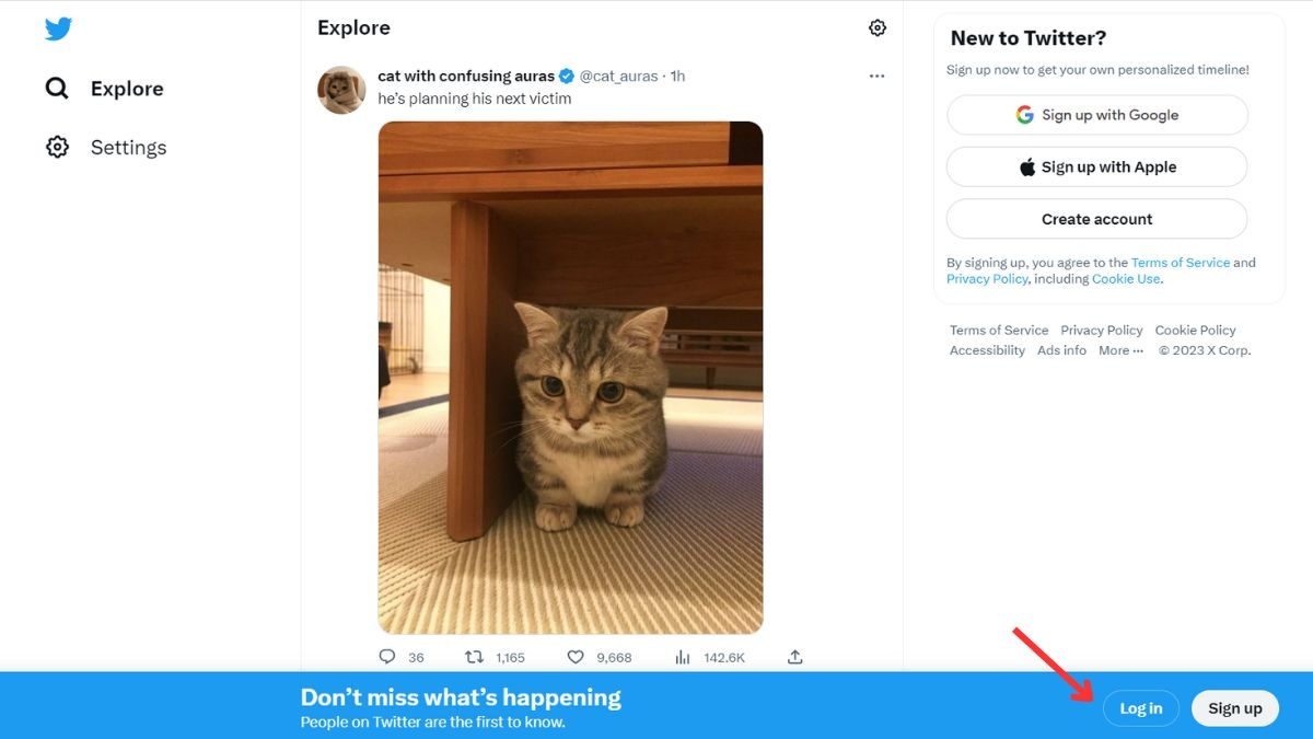 Đăng nhập Twitter bằng Apple bước 1