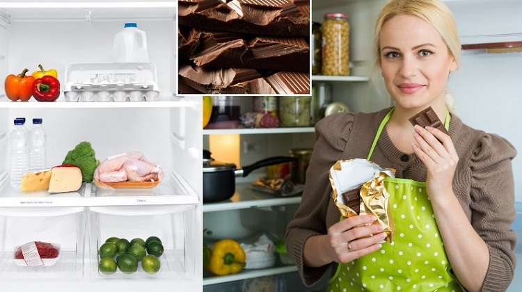 Bảo quản socola trong ngăn mát của tủ lạnh