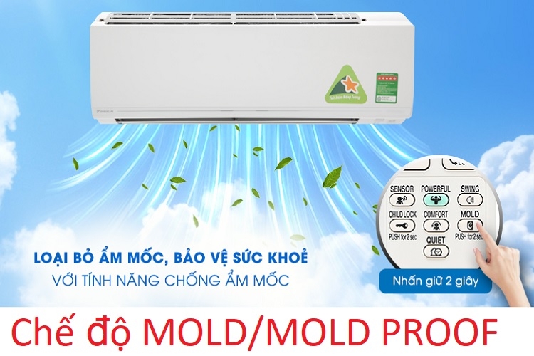 Chế độ MOLD/MOLD Chế độ MOLD/MOLD PROOF máy lạnh (ảnh 1)